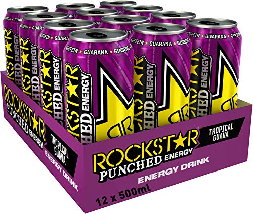 Rockstar Energy Guava 500ml, bebida energĂ©tica â Pack de 12 Rockstar Energy Guava 500ml, bebida energĂ©tica â Pack de 12