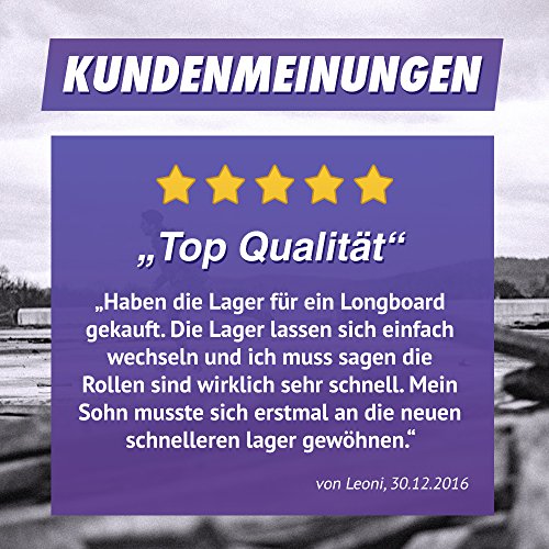 Rodamientos Abec 9 Premium wetkoala (8 pieza) para skateboards, patines en línea, Longboard, Wave Board, Roller etc./608 ZZ Talla Única/duraderas Rodamientos mediante metallabdeckung Rodamientos Abec 9 Premium wetkoala (8 pieza) para skateboards, patines en línea, Longboard, Wave Board, Roller etc./608 ZZ Talla Única/duraderas Rodamientos mediante metallabdeckung