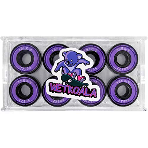 Rodamientos Abec 9 Premium wetkoala (8 pieza) para skateboards, patines en línea, Longboard, Wave Board, Roller etc./608 ZZ Talla Única/duraderas Rodamientos mediante metallabdeckung Rodamientos Abec 9 Premium wetkoala (8 pieza) para skateboards, patines en línea, Longboard, Wave Board, Roller etc./608 ZZ Talla Única/duraderas Rodamientos mediante metallabdeckung