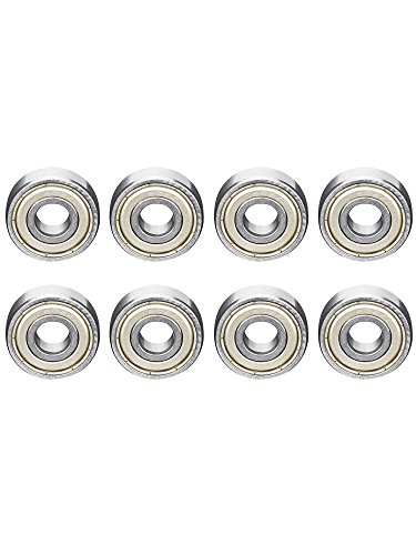Rodamientos de Skate 608 ZZ Cojinetes de Patines de Rueda y Longboard, Doble Blindado, Plateado, 8 Piezas Rodamientos de Skate 608 ZZ Cojinetes de Patines de Rueda y Longboard, Doble Blindado, Plateado, 8 Piezas