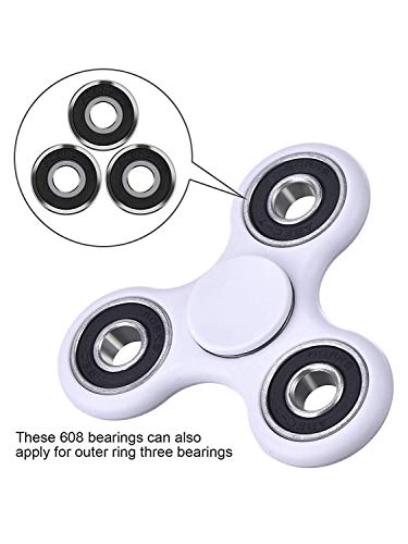 Rodamientos de Skate,608 RS Cojinetes de Patines 10 Pack Doble Rodamientos Metal Cojinetes de Skateboards Longboard para Fidget Spinner Proyecto de impresión en 3D Patinetas 608 ZZ ABEC-9 8mm Negro Rodamientos de Skate,608 RS Cojinetes de Patines 10 Pack Doble Rodamientos Metal Cojinetes de Skateboards Longboard para Fidget Spinner Proyecto de impresión en 3D Patinetas 608 ZZ ABEC-9 8mm Negro