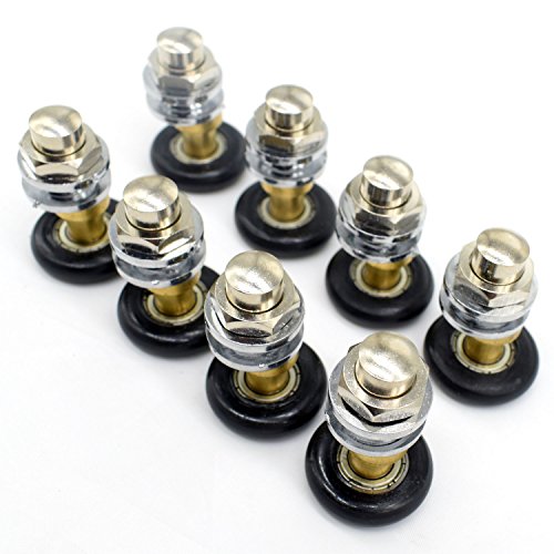 Rodamientos para mampara de ducha, 8 unidades, piezas de repuesto de 25 mm de diámetro Rodamientos para mampara de ducha, 8 unidades, piezas de repuesto de 25 mm de diámetro