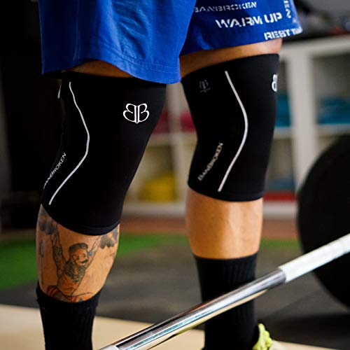 RODILLERAS Black Lifter Banbroken (2 unds) - 5mm Knee Sleeves - Halterofilia, deporte funcional, CrossFit, Levantamiento de Pesas, Running y otros deportes. UNISEX. (S)
