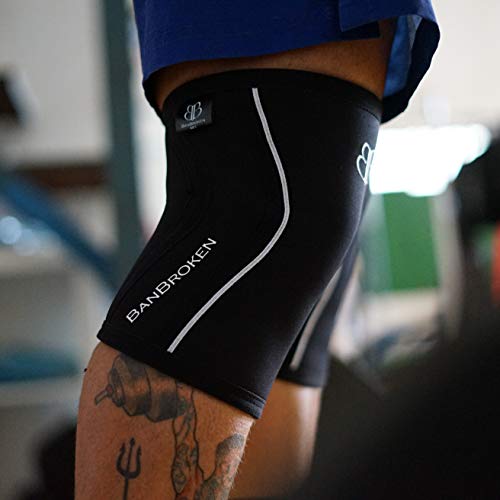 RODILLERAS Black Lifter Banbroken (2 unds) - 5mm Knee Sleeves - Halterofilia, deporte funcional, CrossFit, Levantamiento de Pesas, Running y otros deportes. UNISEX. (S)