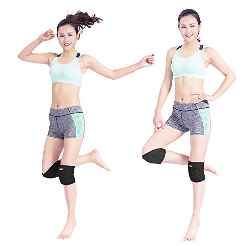 Rodilleras Danza,1 Par Ajustables Rodilleras Deportivas de Esponja Apoyo de la Rodilla Unisex para Danza Yoga Deportes Ejercicio Voleibol Bicicleta Baloncesto,negro (M) (L)