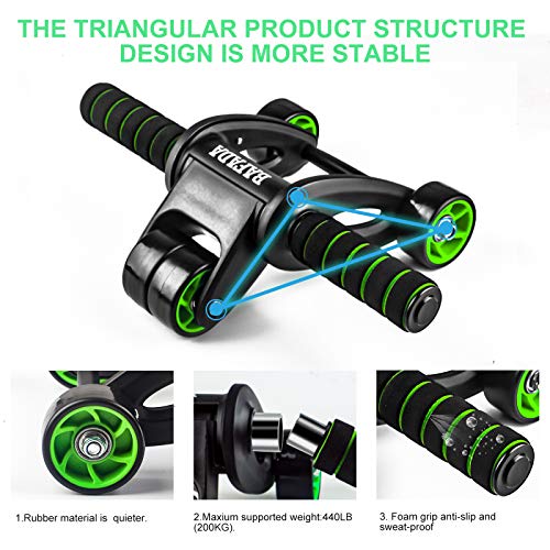Rodillo Abdominales, 3 en 1 con Barra para Cuerda para Saltar y Rodilleras–Equipo para Ejercitarse en Casa y de Gimnasio en Casa Entrenamiento de Fuerza para Fortalecer Tus Abdominales Rodillo Abdominales, 3 en 1 con Barra para Cuerda para Saltar y Rodilleras–Equipo para Ejercitarse en Casa y de Gimnasio en Casa Entrenamiento de Fuerza para Fortalecer Tus Abdominales
