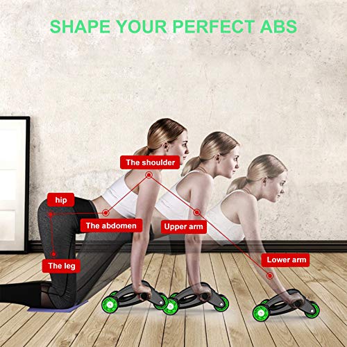 Rodillo Abdominales, 3 en 1 con Barra para Cuerda para Saltar y Rodilleras–Equipo para Ejercitarse en Casa y de Gimnasio en Casa Entrenamiento de Fuerza para Fortalecer Tus Abdominales Rodillo Abdominales, 3 en 1 con Barra para Cuerda para Saltar y Rodilleras–Equipo para Ejercitarse en Casa y de Gimnasio en Casa Entrenamiento de Fuerza para Fortalecer Tus Abdominales