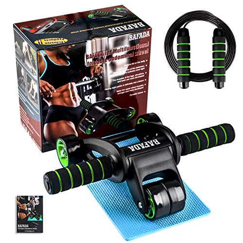 Rodillo Abdominales, 3 en 1 con Barra para Cuerda para Saltar y Rodilleras–Equipo para Ejercitarse en Casa y de Gimnasio en Casa Entrenamiento de Fuerza para Fortalecer Tus Abdominales Rodillo Abdominales, 3 en 1 con Barra para Cuerda para Saltar y Rodilleras–Equipo para Ejercitarse en Casa y de Gimnasio en Casa Entrenamiento de Fuerza para Fortalecer Tus Abdominales