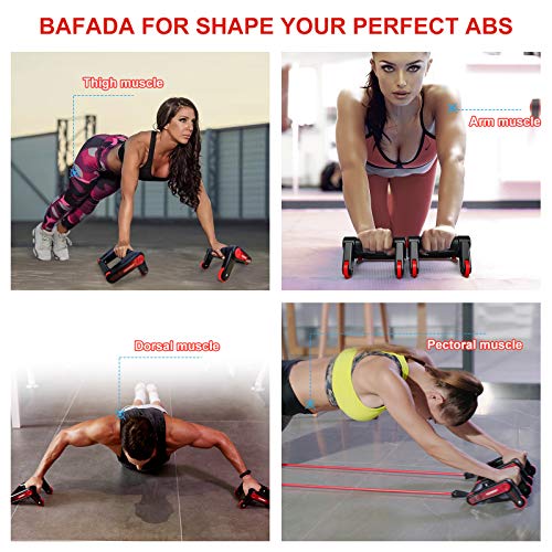 Rodillo Abdominales, 4 en 1 con Barra para Flexiones, Cuerda para Saltar y Rodilleras–Equipo para Ejercitarse en Casa y de Entrenamiento de Fuerza para Fortalecer Tus Abdominales,Home Fitness Rodillo Abdominales, 4 en 1 con Barra para Flexiones, Cuerda para Saltar y Rodilleras–Equipo para Ejercitarse en Casa y de Entrenamiento de Fuerza para Fortalecer Tus Abdominales,Home Fitness