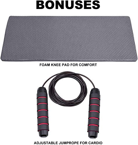 Rodillo de entrenamiento abdominal AB con cuerda para saltar, equipo de fitness 2 en 1, dispositivos portátiles de rodillo abdominal para entrenamiento, ayuda para el entrenamiento de fuerza muscular Rodillo de entrenamiento abdominal AB con cuerda para saltar, equipo de fitness 2 en 1, dispositivos portátiles de rodillo abdominal para entrenamiento, ayuda para el entrenamiento de fuerza muscular