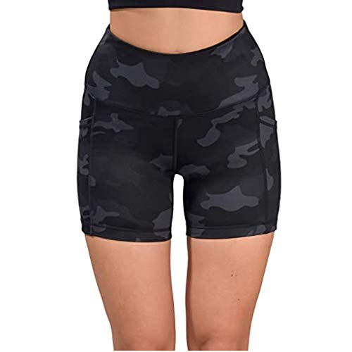 RODMA Pantalones Cortos de Entrenamiento para Mujer Scrunch Booty Gym Pantalones de Yoga Bolsillos de Camuflaje Leggings