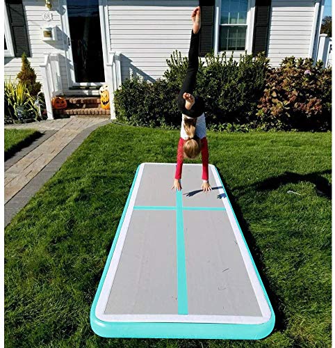 Rolimate Alfombrilla Hinchable Airtrack Colchoneta Inflable Pista de Aire para Gimnasia con Bomba de Aire Eléctrica para Yoga Entrenamiento Taekwondo Antideslizante