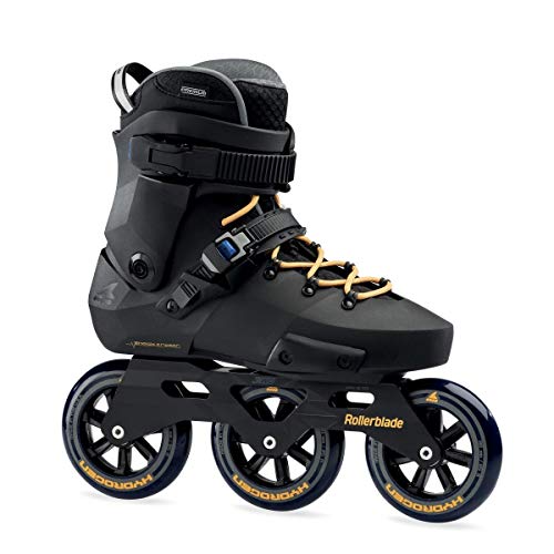 Rollerblade Patines Twister Edge 110 3WD Negro, Adultos Unisex, Black/Mango, 230