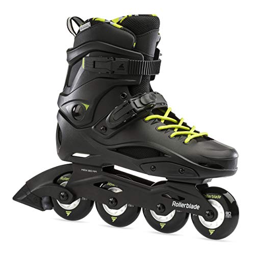 Rollerblade RB Cruiser Patines en línea, Unisex Adulto, Negro/Amarillo neón, 260