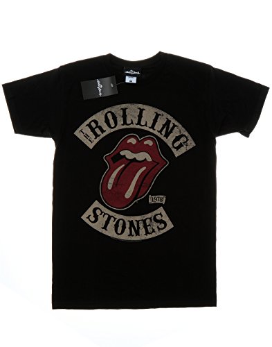 Rolling Stones Tour 78 Mens Blk TS Camiseta, Negro (Black), Medium para Hombre