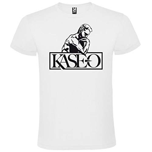 ROLY Camiseta Blanca con Logotipo de Kase.O Hombre 100% Algodón Tallas S M L XL XXL Mangas Cortas (M)