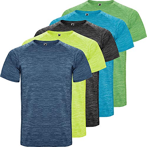 ROLY Camiseta técnica Hombre | Pack 5 | Manga Corta | Transpirable | Deporte: Fitness, Running, Crossfit, Padel | Tejido técnico- Poliéster (Combinación 2, XL) ROLY Camiseta técnica Hombre | Pack 5 | Manga Corta | Transpirable | Deporte: Fitness, Running, Crossfit, Padel | Tejido técnico- Poliéster (Combinación 2, XL)