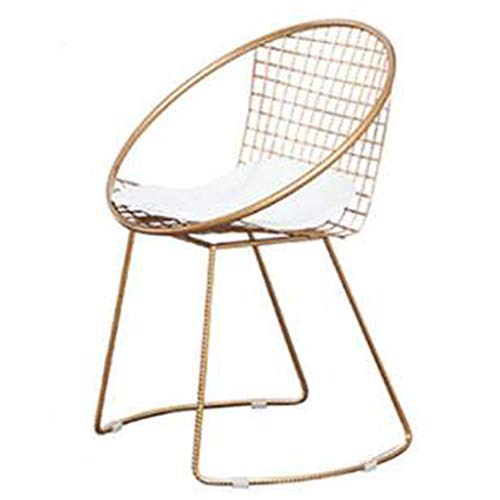 ROMA LT Silla decoración del hogar Dorado Calado Malla de Alambre Silla de Comedor Nordic Hierro Forjado Silla cafetería Creativa Mesa de Ocio y sillas Bar Silla Bar