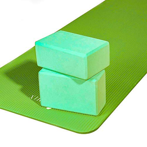 ROMIX Esterilla Yoga Antideslizante, 15MM Alta Densidad Gruesa y Suave Ecológica Almohadilla de Espuma de Memoria, Liviana Yoga Mat para Pilates Ejercicio Gimnasio Fitness Meditación Viaje (Verde)