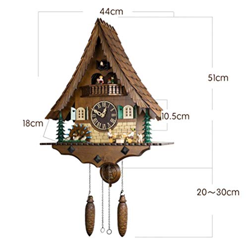 RONGJJ Reloj De Cuco De Cuarzo Casa De La Selva Negra con Música, Reloj De Cuco De Madera Hecho A Mano con Volumen Ajustable Y Sensor De Noche, Decoración De Pared, Reloj De Pared RONGJJ Reloj De Cuco De Cuarzo Casa De La Selva Negra con Música, Reloj De Cuco De Madera Hecho A Mano con Volumen Ajustable Y Sensor De Noche, Decoración De Pared, Reloj De Pared
