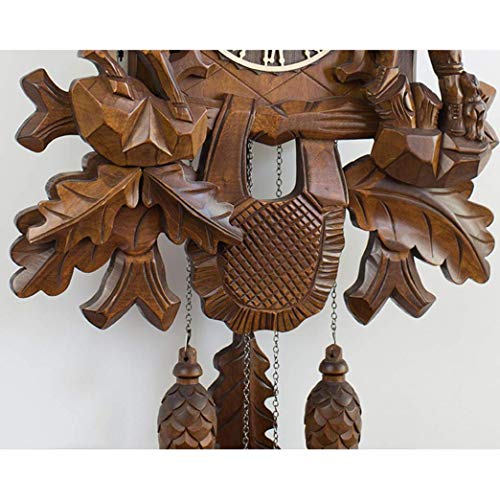 RONGJJ Reloj De Cuco De Madera Maciza Tallada, con Volumen Ajustable Y Sensor De Noche, Decoración De Pared Reloj De Pared para Sala De Estar Adecuado para Relojes De Sala De Estar RONGJJ Reloj De Cuco De Madera Maciza Tallada, con Volumen Ajustable Y Sensor De Noche, Decoración De Pared Reloj De Pared para Sala De Estar Adecuado para Relojes De Sala De Estar