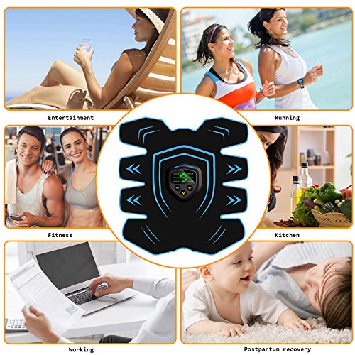 ROOTOK Electroestimulador Muscular Abdominal estimulador Abdominal estimulador Muscular para Abdomen/Cintura/Pierna/Brazo