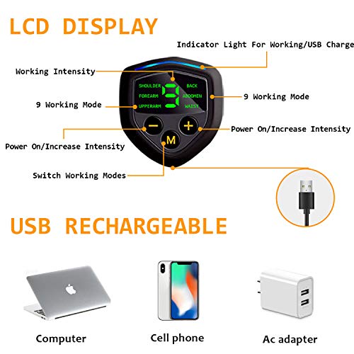 ROOTOK Electroestimulador Muscular Abdominal estimulador Abdominal estimulador Muscular para Abdomen/Cintura/Pierna/Brazo