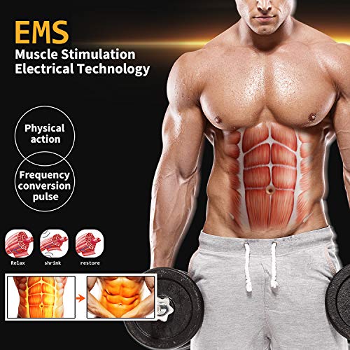 ROOTOK Electroestimulador Muscular Abdominal estimulador Abdominal estimulador Muscular para Abdomen/Cintura/Pierna/Brazo