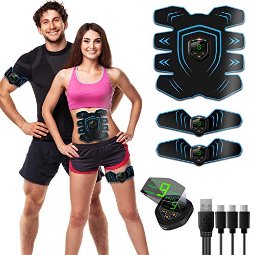 ROOTOK Electroestimulador Muscular Abdominal estimulador Abdominal estimulador Muscular para Abdomen/Cintura/Pierna/Brazo