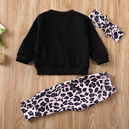 Ropa Deporte para NiƱa Rosa Estampado Leopardo Conjunto Deportivo Inverno Sudadera Mangas Larga y Pantalones Largos Leopardo para OtoƱo y Invierno Estilo Casual (Negro, 12-18 m) Ropa Deporte para NiƱa Rosa Estampado Leopardo Conjunto Deportivo Inverno Sudadera Mangas Larga y Pantalones Largos Leopardo para OtoƱo y Invierno Estilo Casual (Negro, 12-18 m)