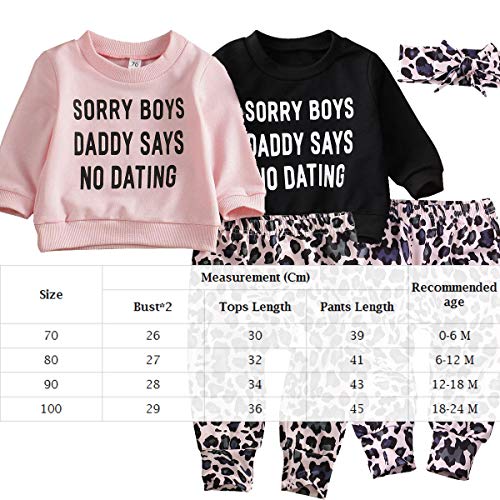 Ropa Deporte para NiƱa Rosa Estampado Leopardo Conjunto Deportivo Inverno Sudadera Mangas Larga y Pantalones Largos Leopardo para OtoƱo y Invierno Estilo Casual (Negro, 12-18 m) Ropa Deporte para NiƱa Rosa Estampado Leopardo Conjunto Deportivo Inverno Sudadera Mangas Larga y Pantalones Largos Leopardo para OtoƱo y Invierno Estilo Casual (Negro, 12-18 m)
