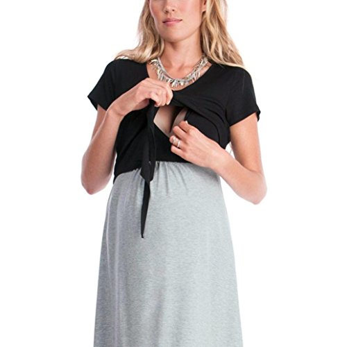 Ropa Embarazadas Vestido Premama Lactancia AIMEE7 Vestido De Lactancia Femenino con Correa Multi Funcional (XXL, Gris) Ropa Embarazadas Vestido Premama Lactancia AIMEE7 Vestido De Lactancia Femenino con Correa Multi Funcional (XXL, Gris)