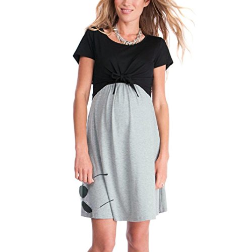 Ropa Embarazadas Vestido Premama Lactancia AIMEE7 Vestido De Lactancia Femenino con Correa Multi Funcional (XXL, Gris) Ropa Embarazadas Vestido Premama Lactancia AIMEE7 Vestido De Lactancia Femenino con Correa Multi Funcional (XXL, Gris)