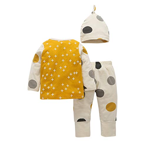 Ropa Recien Nacido Niño Ropa De Bebe Niña Sombrero Ropa de bebé Ropa de bebé de Manga Larga Lindo bebé Ropa de bebé Ropa de bebé de 3 Piezas Yellow,80/10-12months Ropa Recien Nacido Niño Ropa De Bebe Niña Sombrero Ropa de bebé Ropa de bebé de Manga Larga Lindo bebé Ropa de bebé Ropa de bebé de 3 Piezas Yellow,80/10-12months