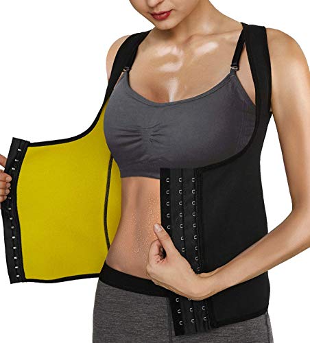 Roseate Faja Reductora Mujer Camisetas Sauna Chaleco Neopreno de Sudoración para Deporte Forma de Cuerpo y Sudor Caliente Cierre de Gancho XL