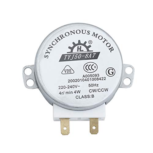 ROSENICE TYJ50-8A7 220V-240V 4 RPM 4W CWCCW horno microondas Turnable Motor sincrónico de CA ROSENICE TYJ50-8A7 220V-240V 4 RPM 4W CWCCW horno microondas Turnable Motor sincrónico de CA