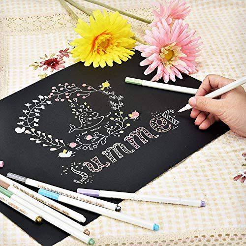 Rotuladores metálicos, rotuladores Vakki, juego de 10 colores surtidos para dibujo de álbum de fotos / regalo de cumpleaños por bricolaje Tarjeta para hacer bricolaje Pintura de roca Vidrio Rotuladores metálicos, rotuladores Vakki, juego de 10 colores surtidos para dibujo de álbum de fotos / regalo de cumpleaños por bricolaje Tarjeta para hacer bricolaje Pintura de roca Vidrio