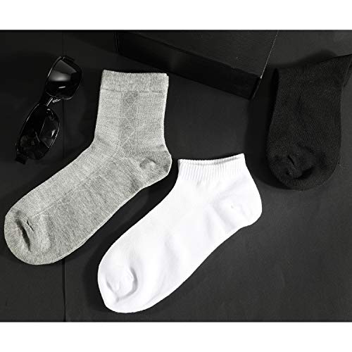 Rovtop 12 Pares de Calcetines para Hombre y Mujer - 6 Pares Calcetines Deportivos Medias Bajas y 6 Pares de Calcetines de Tubo Medio Transpirable (Blanco/Negro/Gris) Rovtop 12 Pares de Calcetines para Hombre y Mujer - 6 Pares Calcetines Deportivos Medias Bajas y 6 Pares de Calcetines de Tubo Medio Transpirable (Blanco/Negro/Gris)