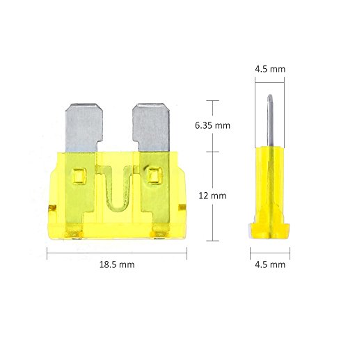 Rovtop 120 pzas Fusibles Coche+ Un Fórceps para Sacar Hoja de Fusibles Estandar para Coche 2A 3A 5A 7,5A 10A 15A 20A 25A 30A 35A 40A