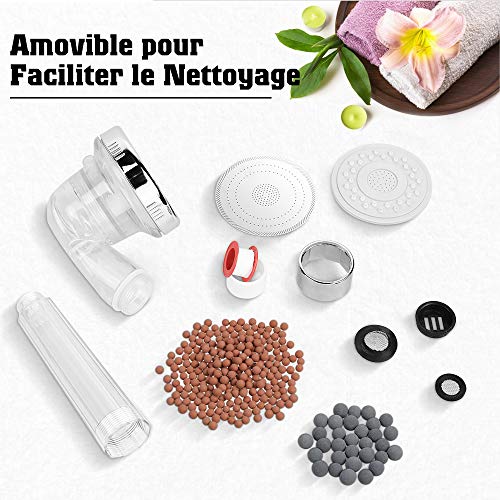 Rovtop Alcachofa de Ducha Cabezal de Ducha de Mano - Filtración de Alta Presión de Ahorro de Agua con un Paquete Adicional de Repuesto(3 Modos + Bola de Filtro Reemplazable) Rovtop Alcachofa de Ducha Cabezal de Ducha de Mano - Filtración de Alta Presión de Ahorro de Agua con un Paquete Adicional de Repuesto(3 Modos + Bola de Filtro Reemplazable)