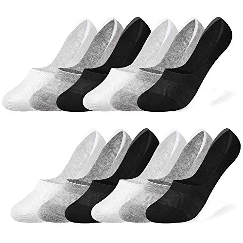 Rovtop Calcetines Cortos 12Pares Calcetines para Hombre - Calcetines Invisibles de Malla Transpirable con Antideslizante de Silicona Negro/Blanco/Gris Claro Talla Eur 39-46 Rovtop Calcetines Cortos 12Pares Calcetines para Hombre - Calcetines Invisibles de Malla Transpirable con Antideslizante de Silicona Negro/Blanco/Gris Claro Talla Eur 39-46