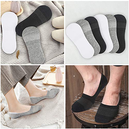Rovtop Calcetines Cortos 12Pares Calcetines para Hombre - Calcetines Invisibles de Malla Transpirable con Antideslizante de Silicona Negro/Blanco/Gris Claro Talla Eur 39-46 Rovtop Calcetines Cortos 12Pares Calcetines para Hombre - Calcetines Invisibles de Malla Transpirable con Antideslizante de Silicona Negro/Blanco/Gris Claro Talla Eur 39-46