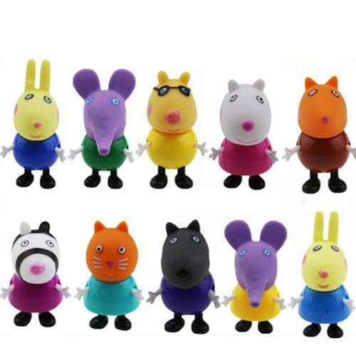 Row_120cc 10 Figuras de Peppa Pig, Juguetes y Amigos, Paquete de Figuras de Familia Emily Rebecca, Juguetes para NiƱos, Regalo de Navidad Row_120cc 10 Figuras de Peppa Pig, Juguetes y Amigos, Paquete de Figuras de Familia Emily Rebecca, Juguetes para NiƱos, Regalo de Navidad