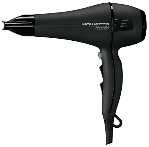 Rowenta Signature Pro Ac CV7810F0 - Secador de pelo de 2200 W con motor AC profesional, sistema iónico, 2 posiciones de velocidad, boquilla concentradora y cable extralargo