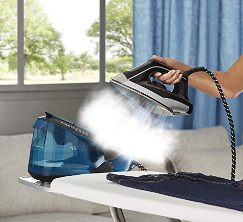 Rowenta Turbosteam VR8322 - Centro de planchado con 6.5 bares, 2600 W, golpe de vapor de 370 g/m, suela MiscroSteam 400 Rowenta Turbosteam VR8322 - Centro de planchado con 6.5 bares, 2600 W, golpe de vapor de 370 g/m, suela MiscroSteam 400
