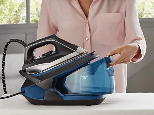 Rowenta Turbosteam VR8322 - Centro de planchado con 6.5 bares, 2600 W, golpe de vapor de 370 g/m, suela MiscroSteam 400 Rowenta Turbosteam VR8322 - Centro de planchado con 6.5 bares, 2600 W, golpe de vapor de 370 g/m, suela MiscroSteam 400