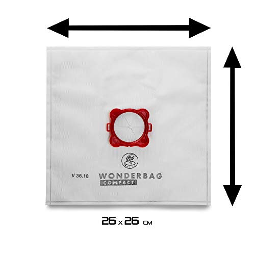 Rowenta Wonderbag Compact WB305120 - Pack de 5 bolsas para aspiradora, universal para aspiradores con una capacidad de 3 L, máx. filtración al 96 % de micropartículas Rowenta Wonderbag Compact WB305120 - Pack de 5 bolsas para aspiradora, universal para aspiradores con una capacidad de 3 L, máx. filtración al 96 % de micropartículas