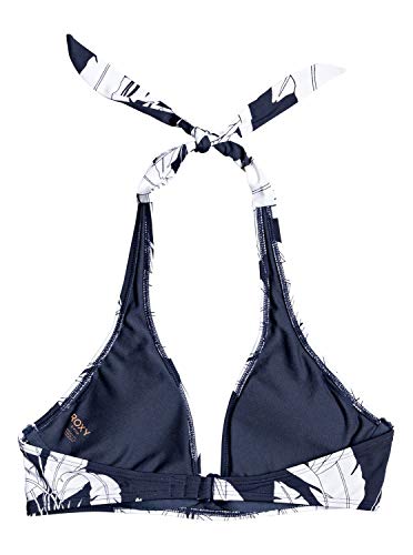 Roxy Printed Beach Classics - Top De Bikini Atlético para Mujer Top De Bikini Bandeau Moldeado, Mujer, Anthracite tropicoco s, S