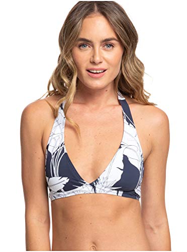 Roxy Printed Beach Classics - Top De Bikini Atlético para Mujer Top De Bikini Bandeau Moldeado, Mujer, Anthracite tropicoco s, S