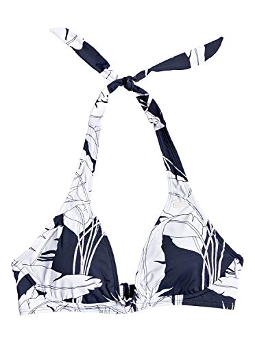 Roxy Printed Beach Classics-Top De Bikini Atlético para Mujer Triangular Fijo, Anthracite tropicoco s, XS